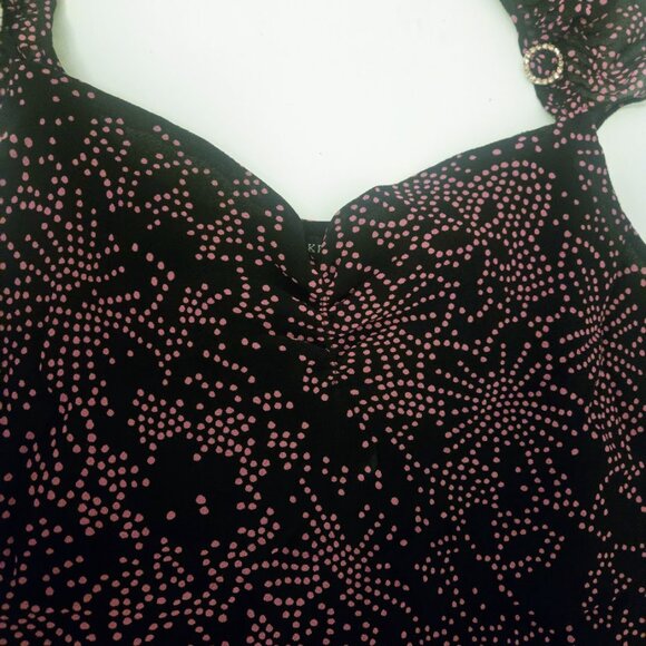 Kenneth Cole black silk tank with ruffle straps Size 6 - Picture 3 of 6